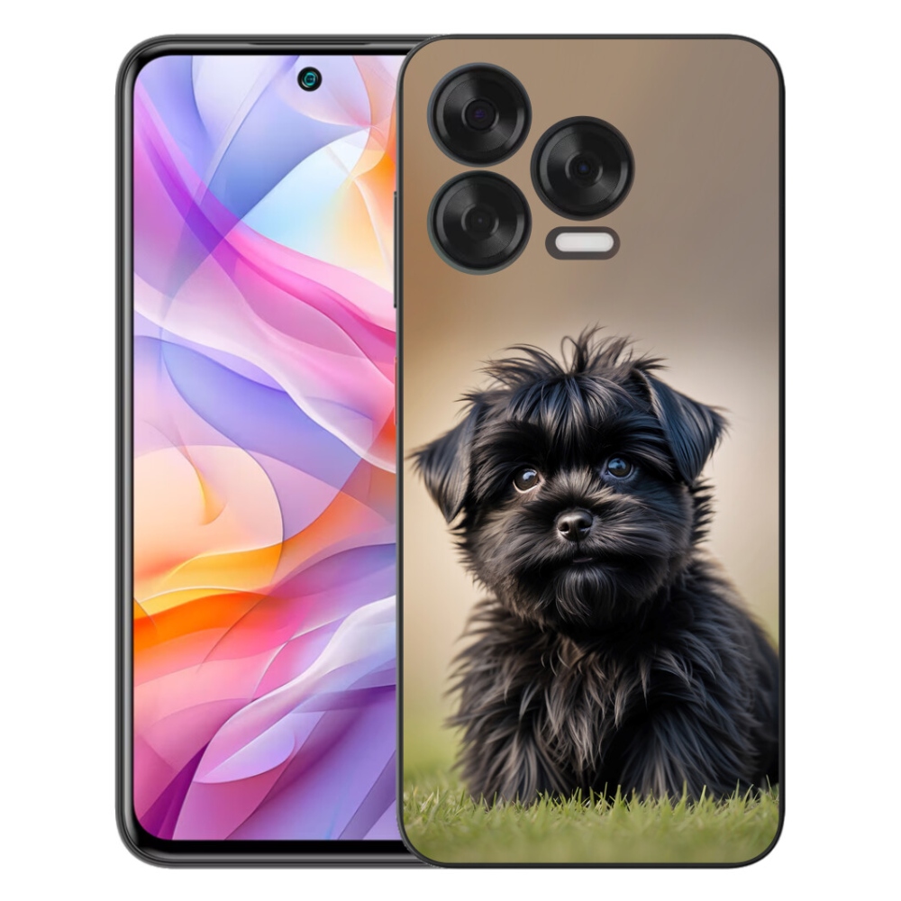 Gelový kryt mmCase na ZTE Blade V70 Vita - roztomilý černý pejsek