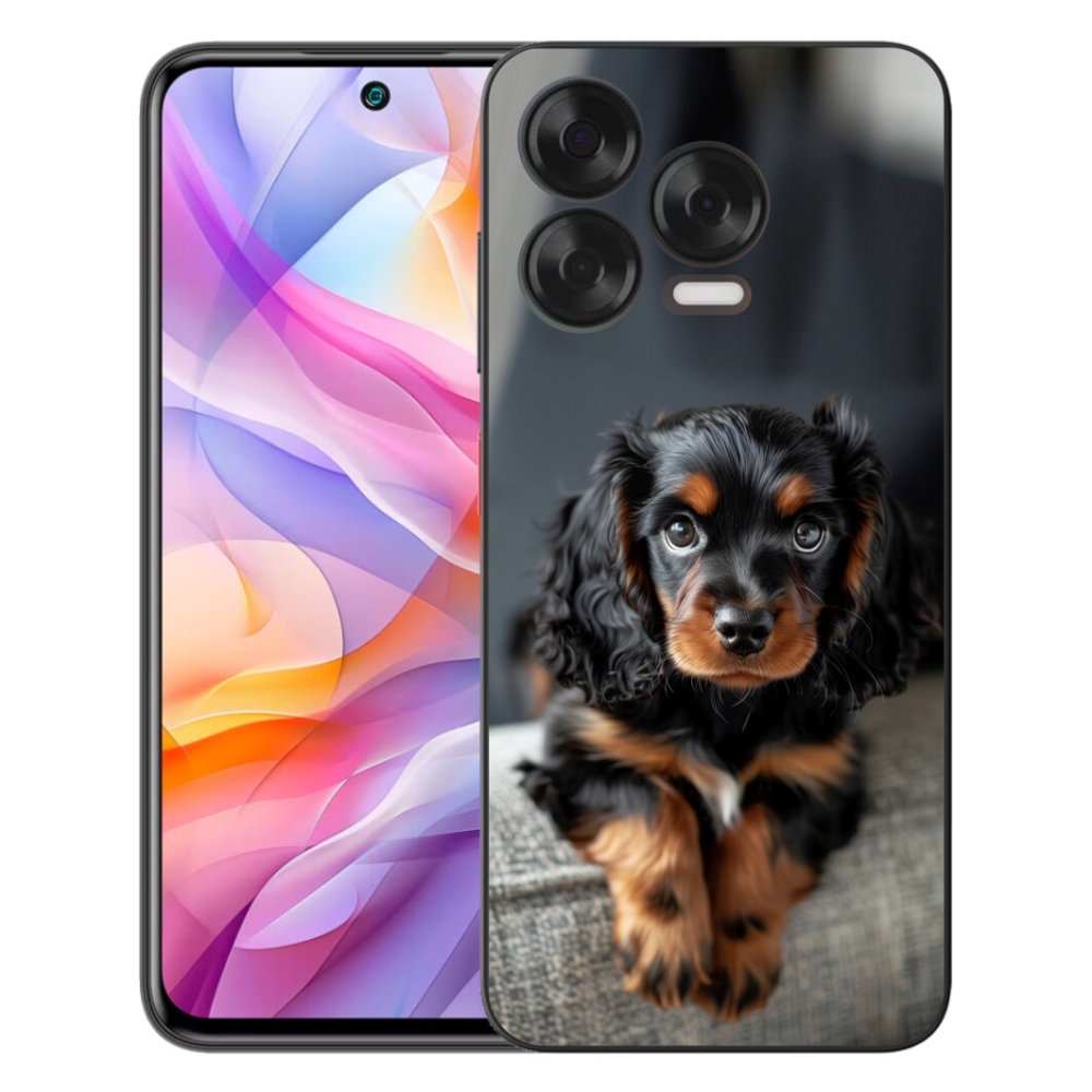 Gelový kryt mmCase na ZTE Blade V70 Vita - roztomilý dlouhosrstý jezevčík
