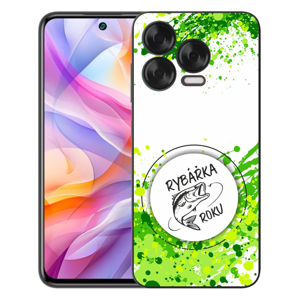 Gelový kryt mmCase na ZTE Blade V70 Vita - rybářka roku bílé pozadí