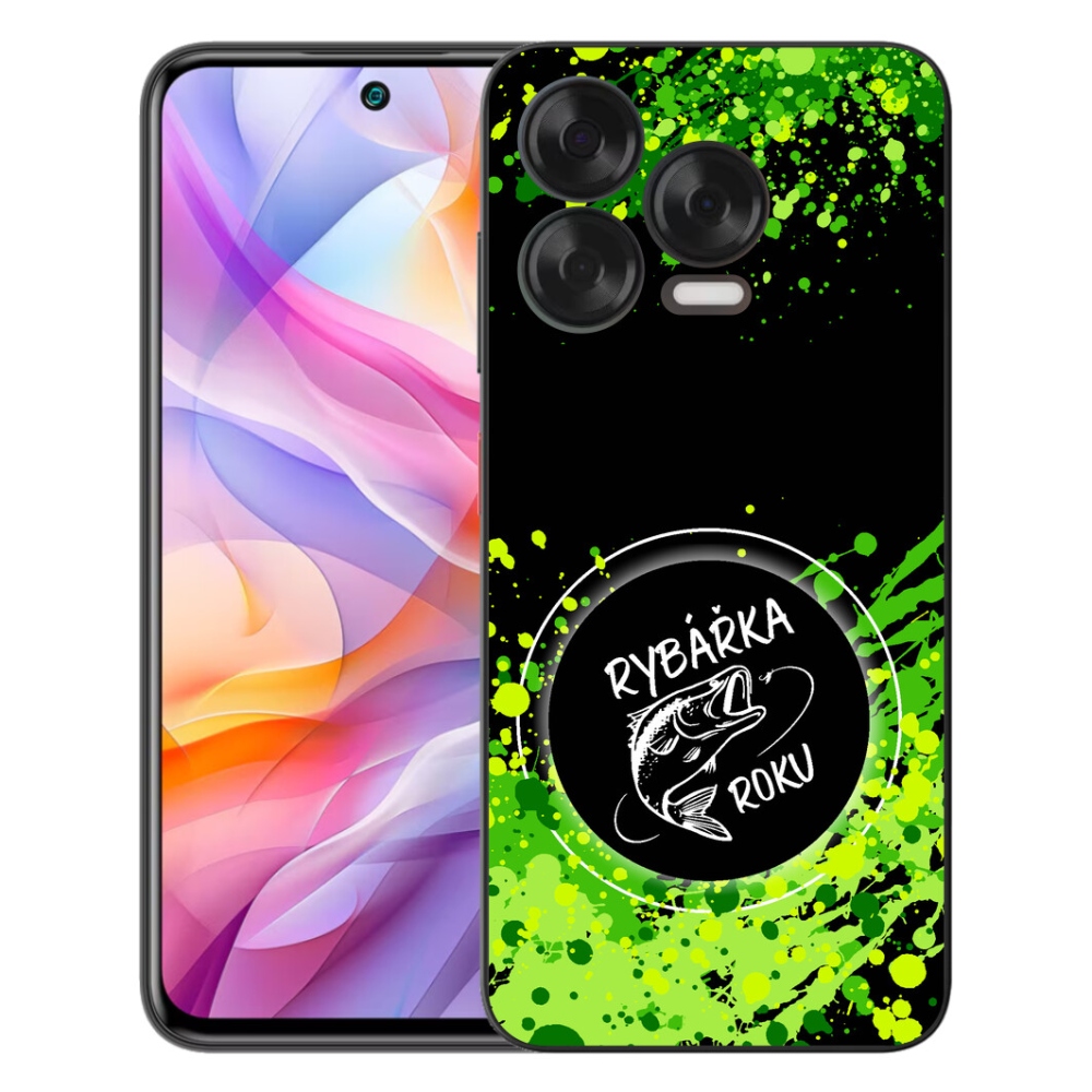Gelový kryt mmCase na ZTE Blade V70 Vita - rybářka roku černé pozadí