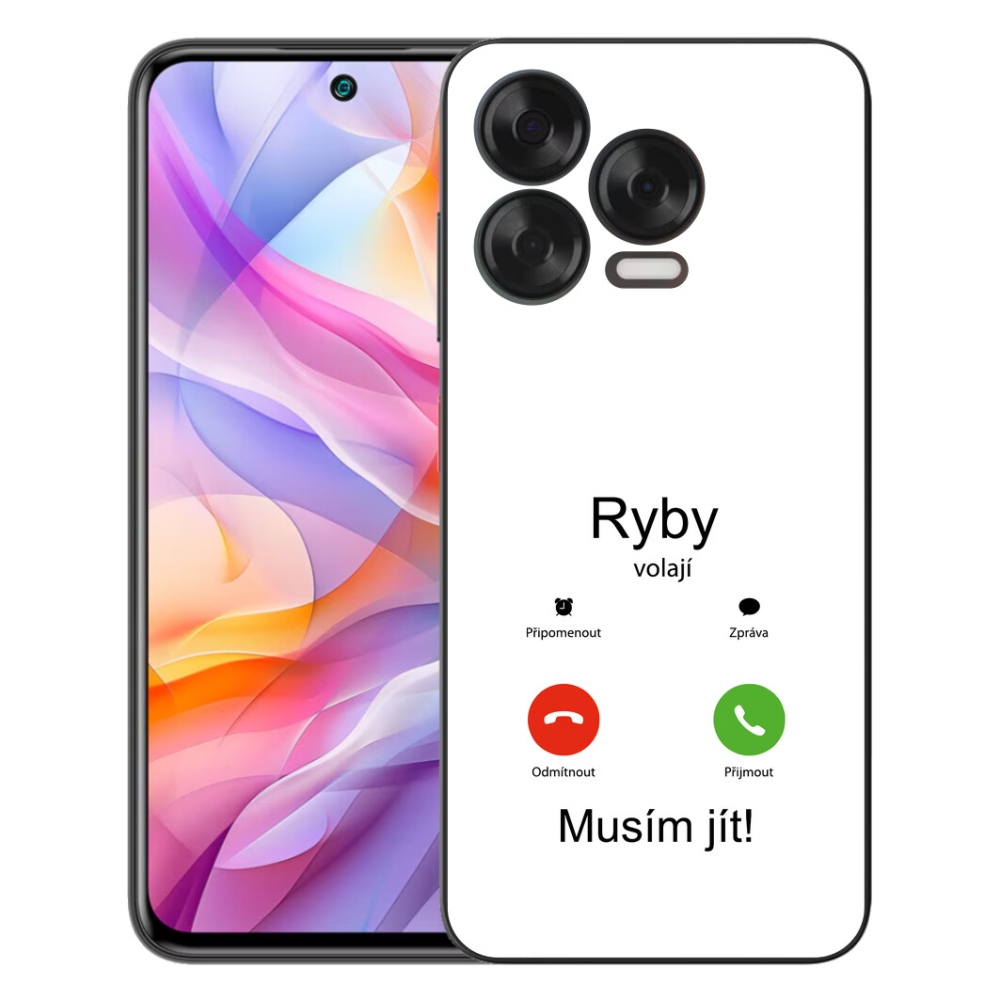 Gelový kryt mmCase na ZTE Blade V70 Vita - ryby volají bílé pozadí