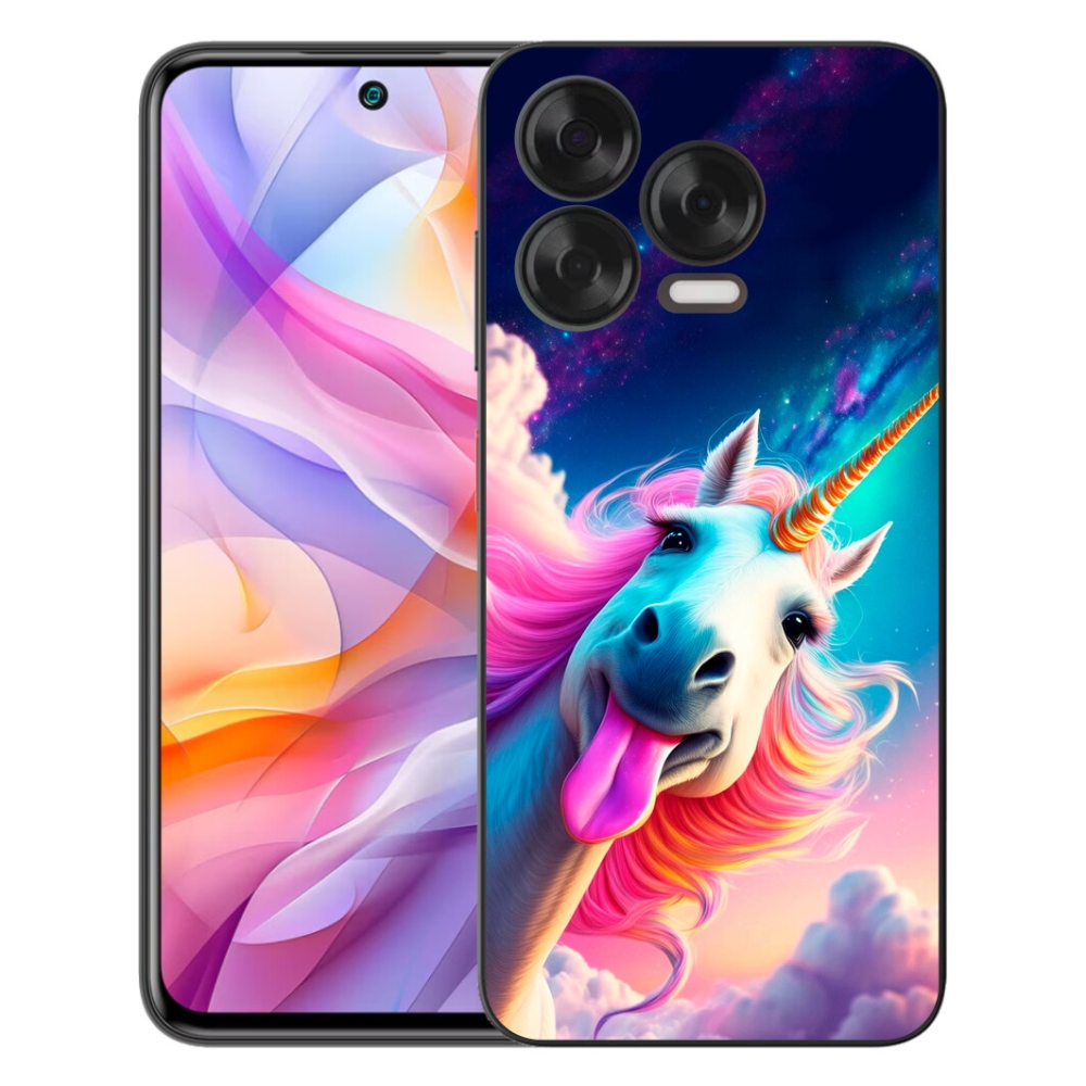 Gelový kryt mmCase na ZTE Blade V70 Vita - šílený jednorožec