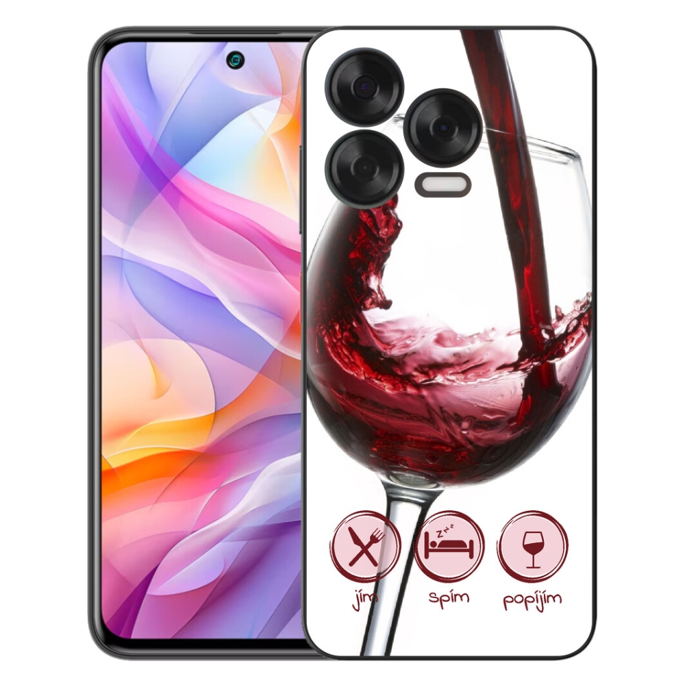 Gelový kryt mmCase na ZTE Blade V70 Vita - sklenička vína červené