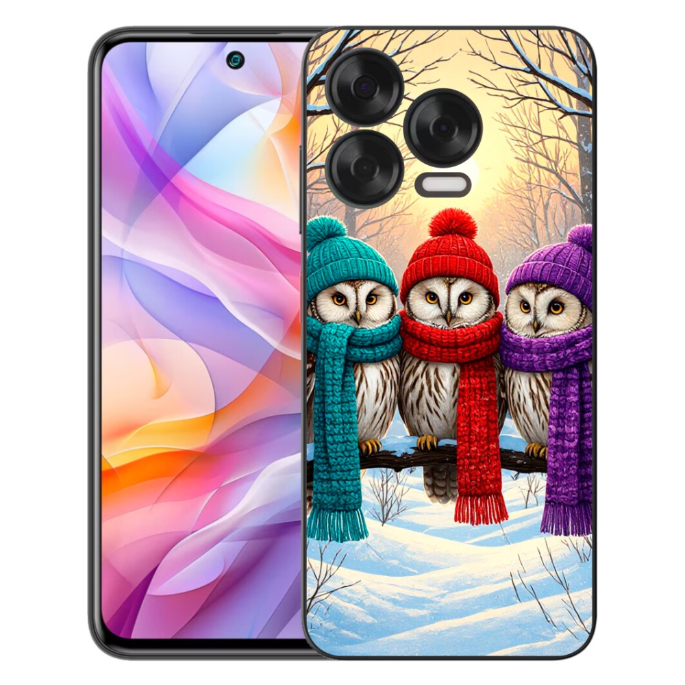 Gelový kryt mmCase na ZTE Blade V70 Vita - soví přátelé