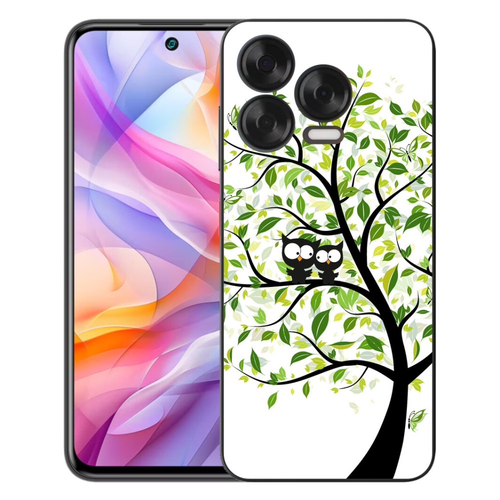Gelový kryt mmCase na ZTE Blade V70 Vita - sovičky na stromě