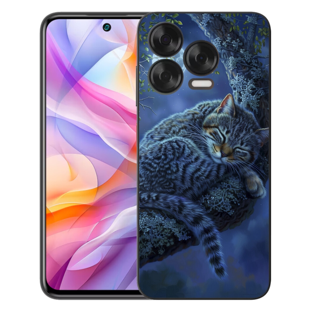 Gelový kryt mmCase na ZTE Blade V70 Vita - spící kočka