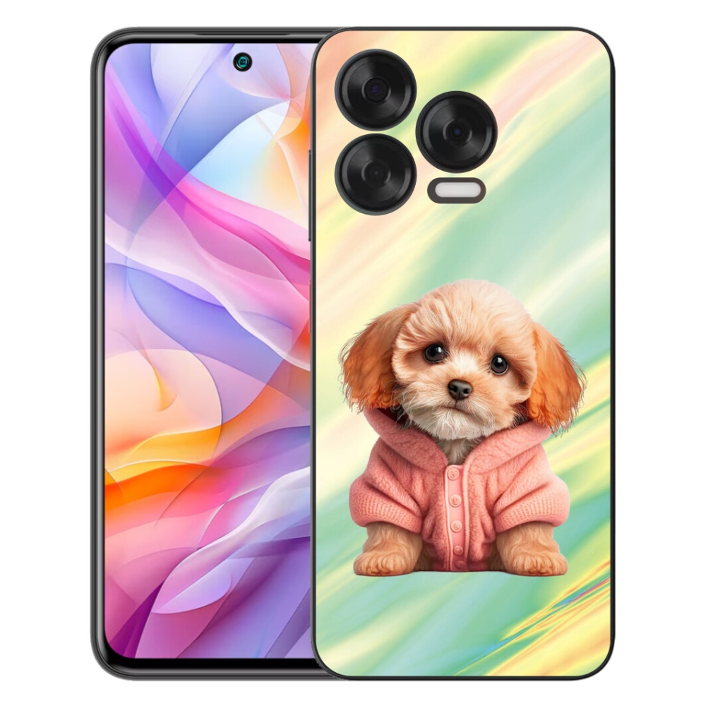 Gelový kryt mmCase na ZTE Blade V70 Vita - štěně ve svetru