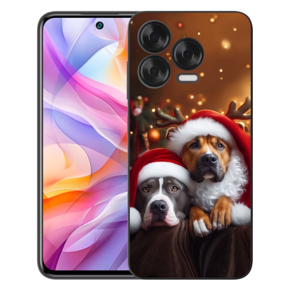 Gelový kryt mmCase na ZTE Blade V70 Vita - vánoční psi