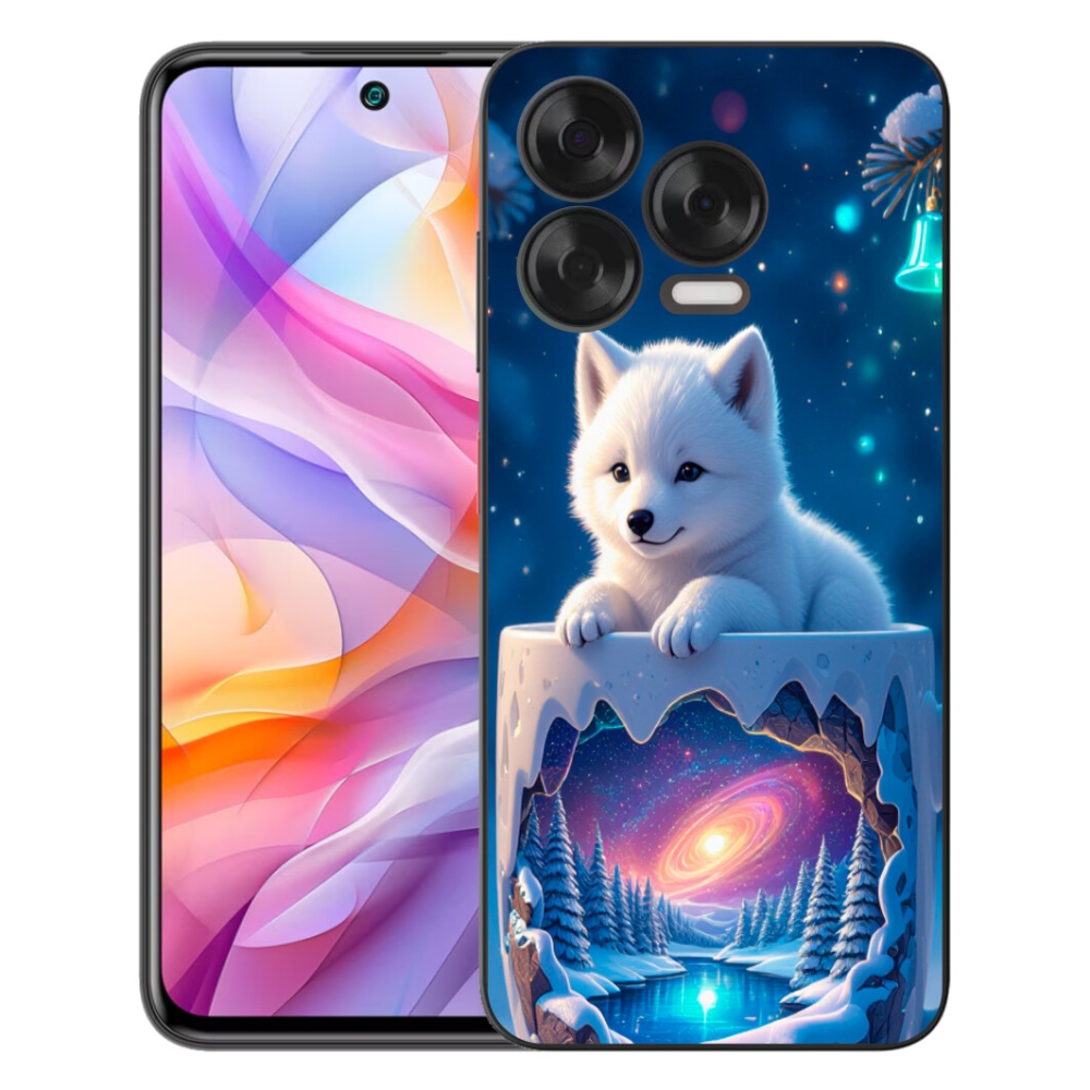 Gelový kryt mmCase na ZTE Blade V70 Vita - vánoční štěně