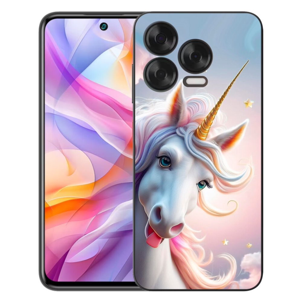 Gelový kryt mmCase na ZTE Blade V70 Vita - veselý jednorožec
