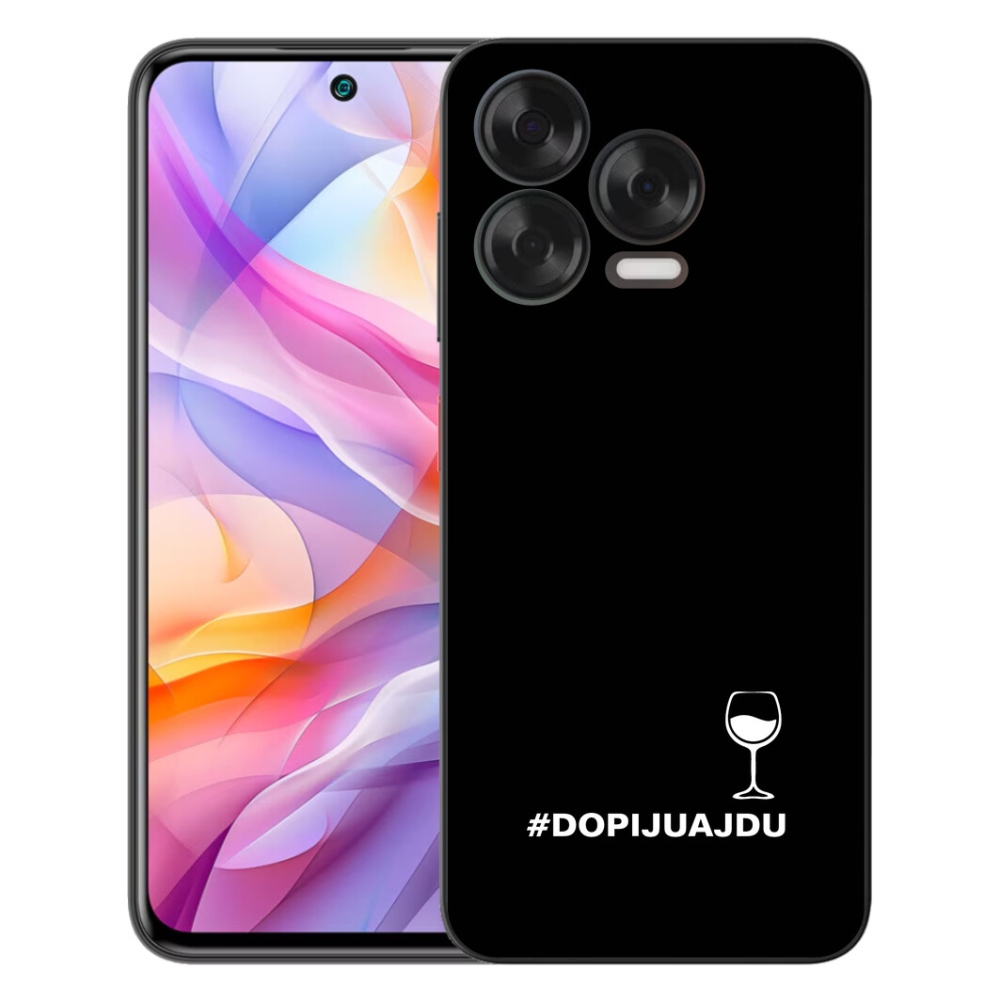Gelový kryt mmCase na ZTE Blade V70 Vita - vinný motiv černé pozadí