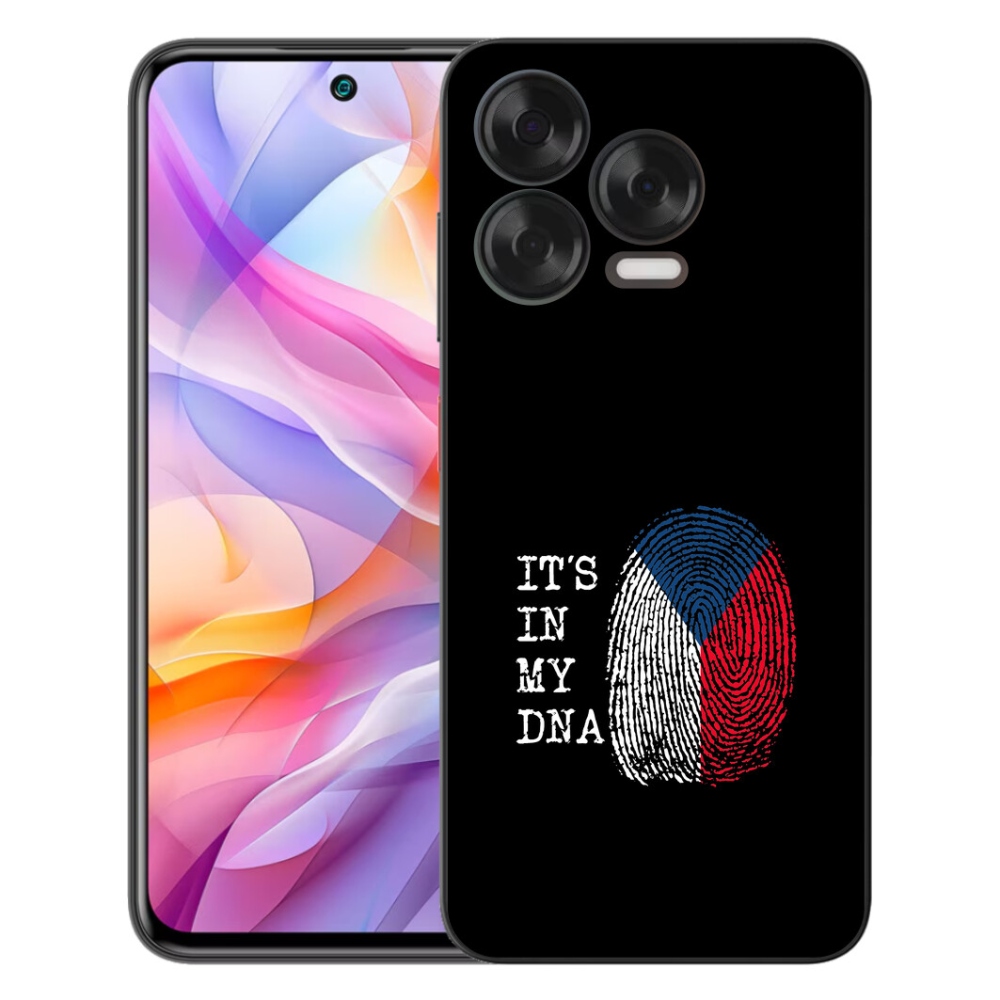 Gelový kryt mmCase na ZTE Blade V70 Vita - vlajka otisk prstu černé pozadí
