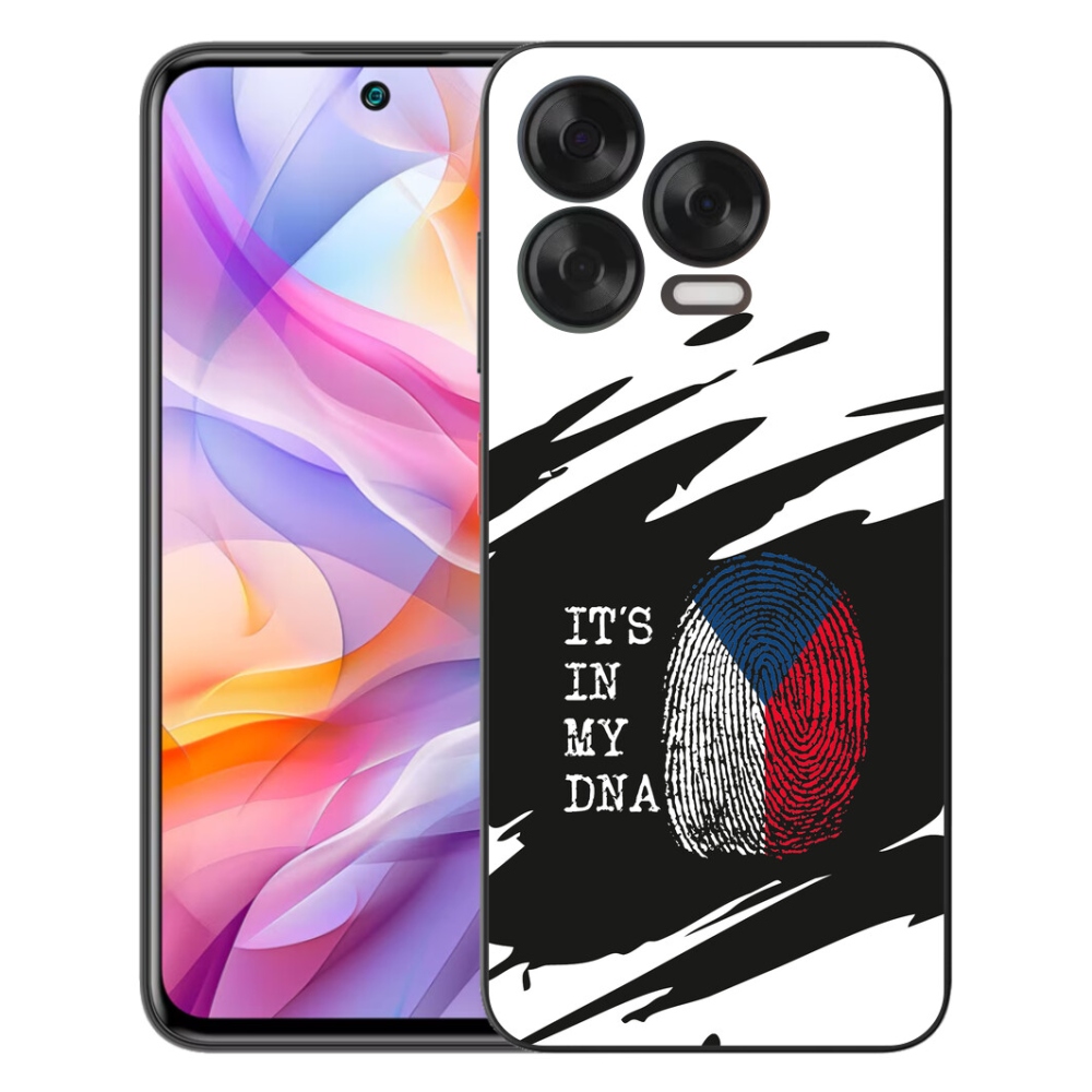 Gelový kryt mmCase na ZTE Blade V70 Vita - vlajka otisk prstu černobílé pozadí