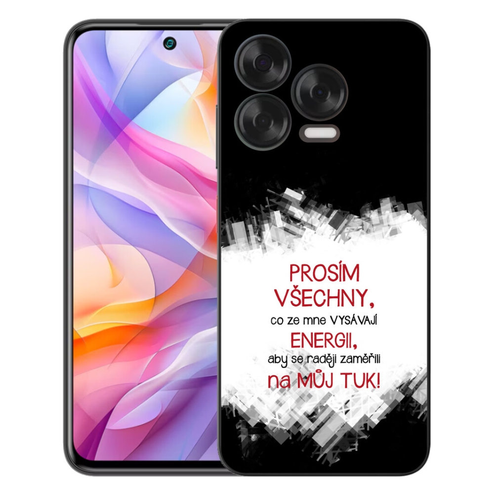 Gelový kryt mmCase na ZTE Blade V70 Vita - vtipný text 1 červený