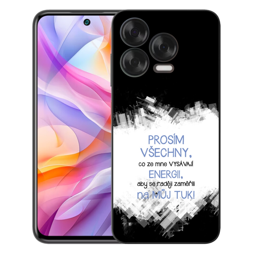 Gelový kryt mmCase na ZTE Blade V70 Vita - vtipný text 1 modrý