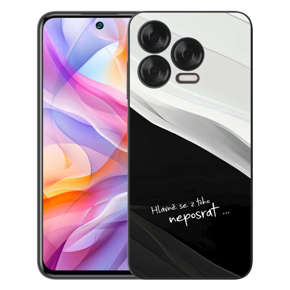 Gelový kryt mmCase na ZTE Blade V70 Vita - vtipný text 13 černobílé pozadí
