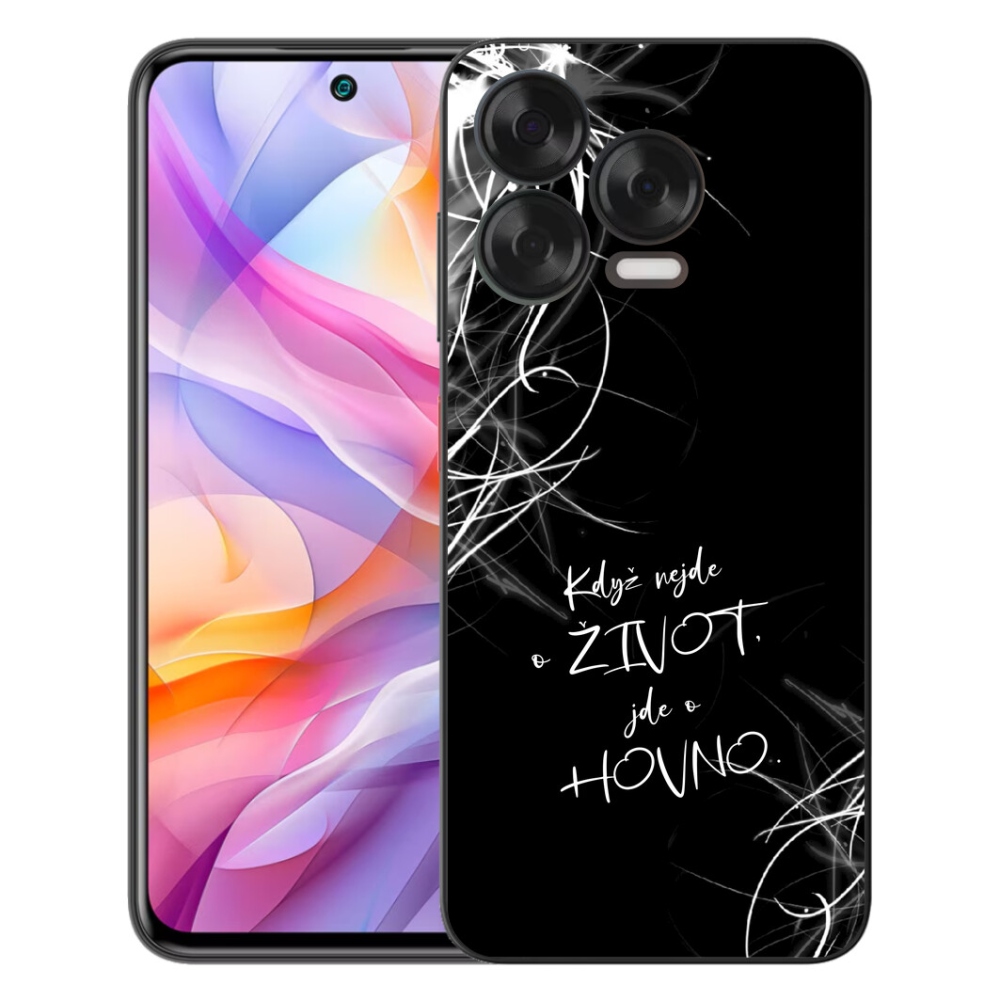 Gelový kryt mmCase na ZTE Blade V70 Vita - vtipný text 16 černé pozadí