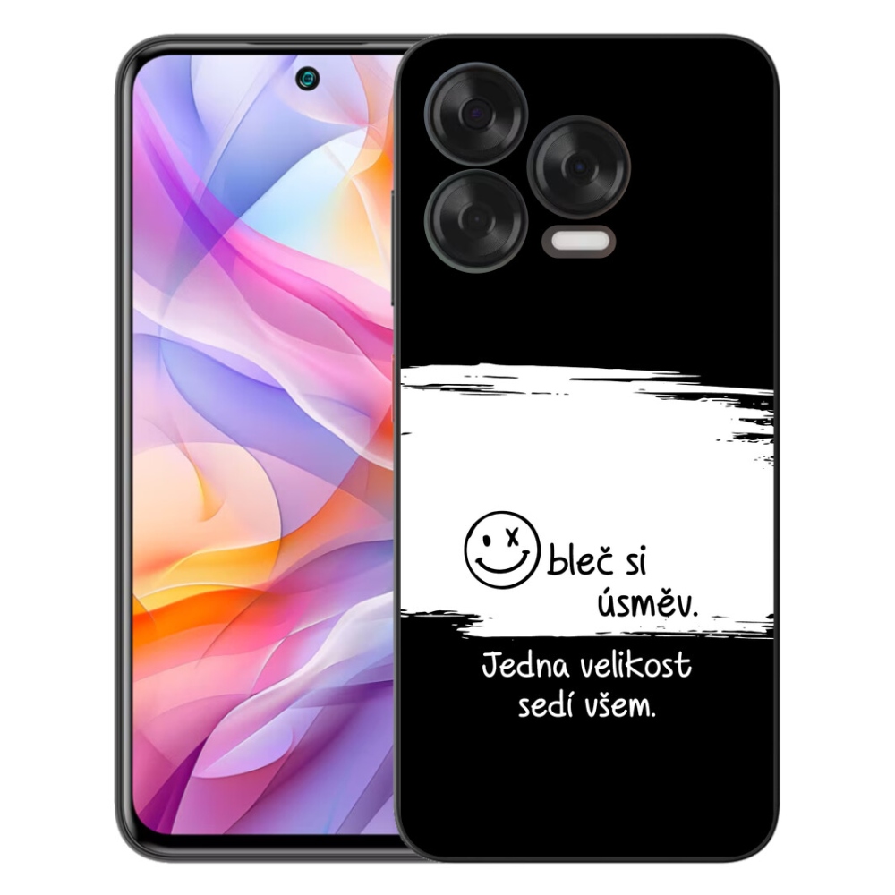 Gelový kryt mmCase na ZTE Blade V70 Vita - vtipný text 8 bíločerné pozadí