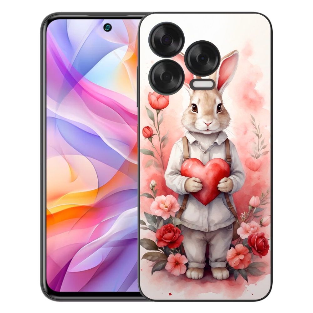 Gelový kryt mmCase na ZTE Blade V70 Vita - zajíc se srdíčkem