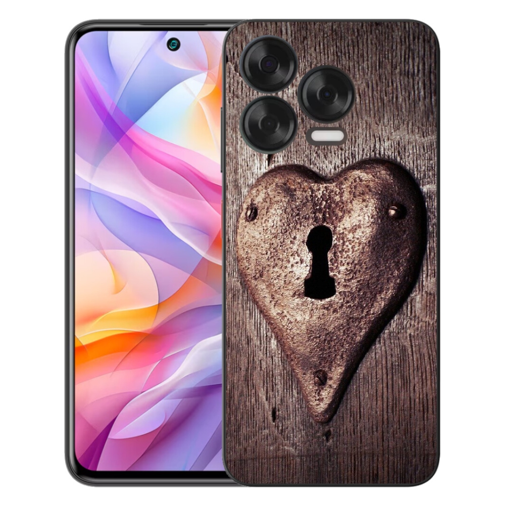 Gelový kryt mmCase na ZTE Blade V70 Vita - zámek ve tvaru srdce