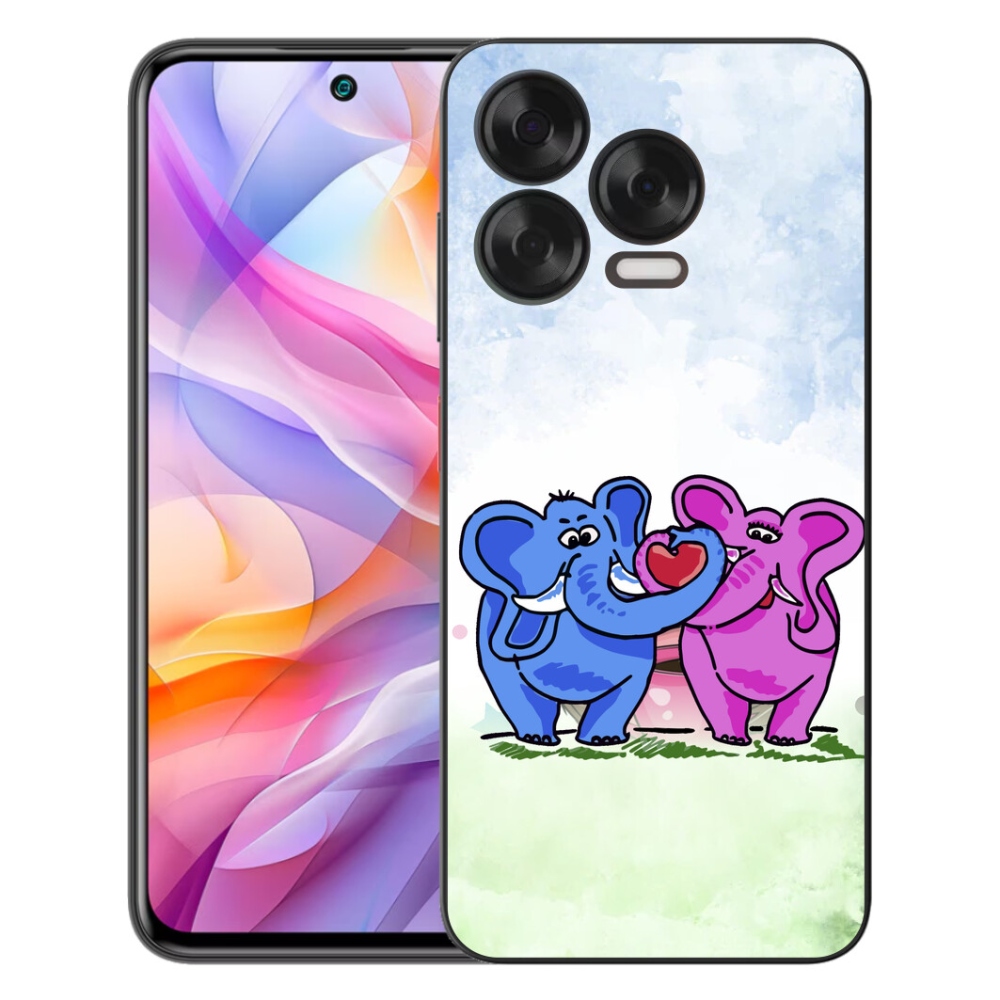 Gelový kryt mmCase na ZTE Blade V70 Vita - zamilovaní sloni