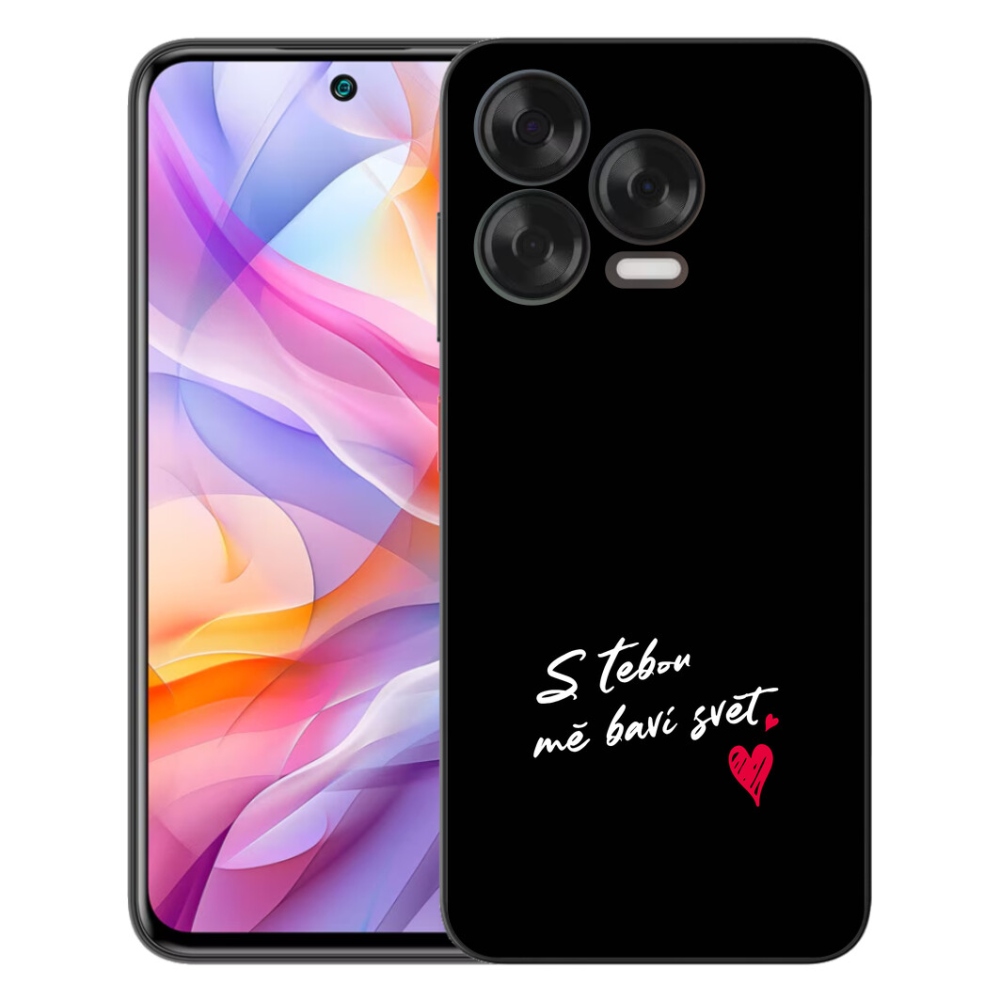 Gelový kryt mmCase na ZTE Blade V70 Vita - zamilovaný text 1 černé pozadí