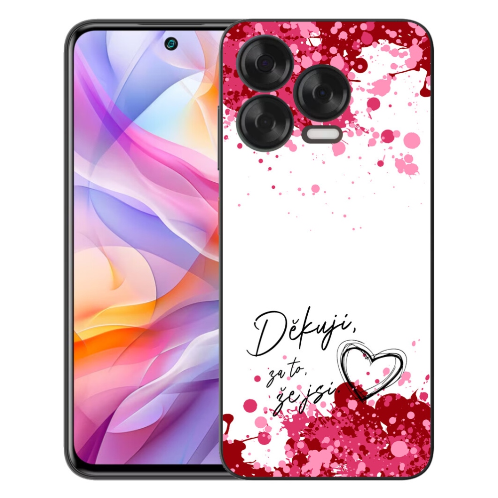 Gelový kryt mmCase na ZTE Blade V70 Vita - zamilovaný text 2 bílé pozadí