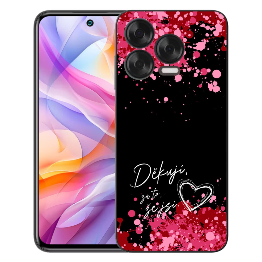 Gelový kryt mmCase na ZTE Blade V70 Vita - zamilovaný text 2 černé pozadí