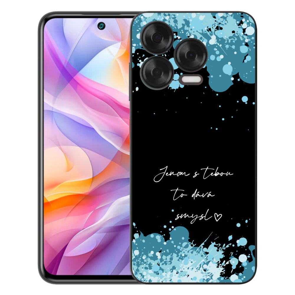 Gelový kryt mmCase na ZTE Blade V70 Vita - zamilovaný text černé pozadí