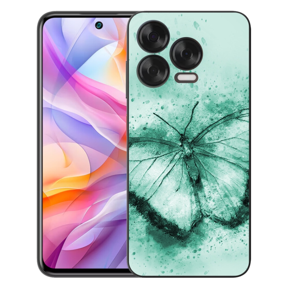 Gelový kryt mmCase na ZTE Blade V70 Vita - zelený motýl