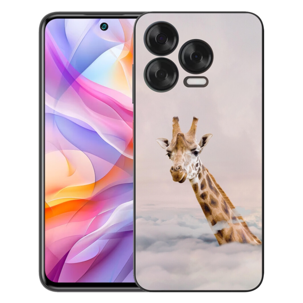 Gelový kryt mmCase na ZTE Blade V70 Vita - žirafa v oblacích
