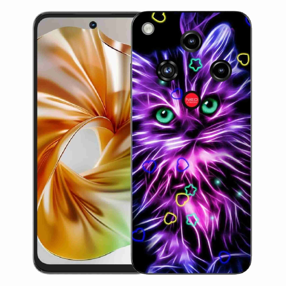 Gelový kryt mmCase na ZTE Nubia Focus 2 - abstraktní kočka