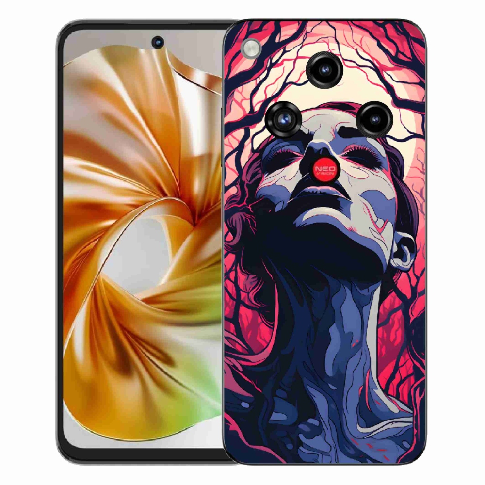 Gelový kryt mmCase na ZTE Nubia Focus 2 - abstraktní obličej