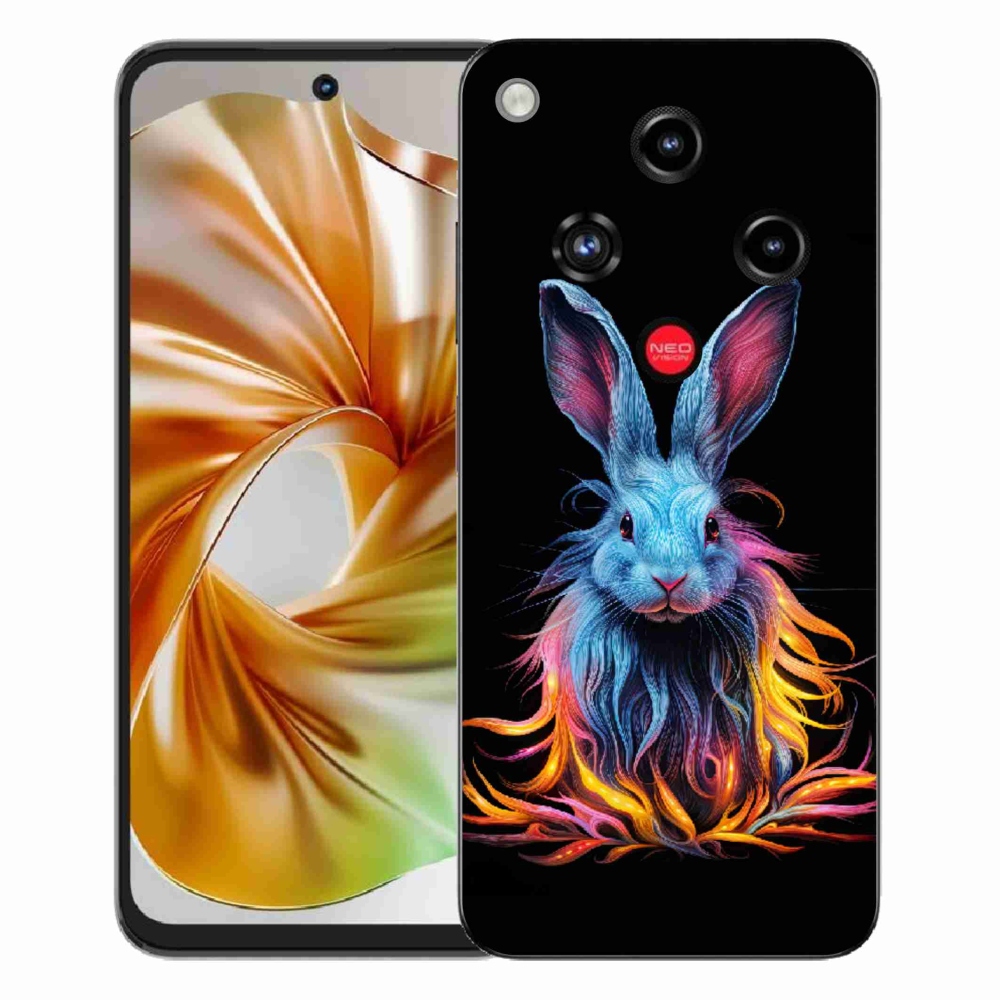 Gelový kryt mmCase na ZTE Nubia Focus 2 - abstraktní zajíc