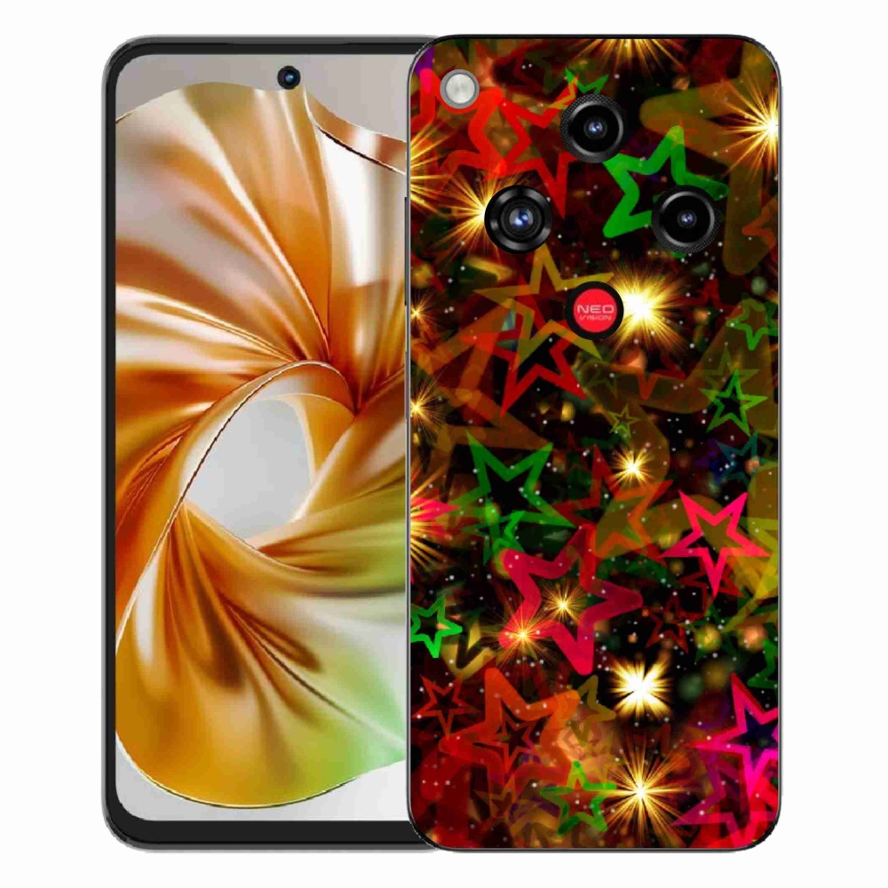 Gelový kryt mmCase na ZTE Nubia Focus 2 - barevné hvězdičky