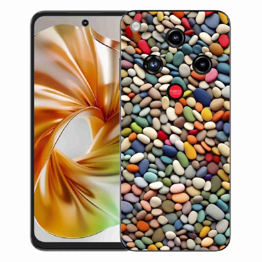 Gelový kryt mmCase na ZTE Nubia Focus 2 - barevné kamínky 2