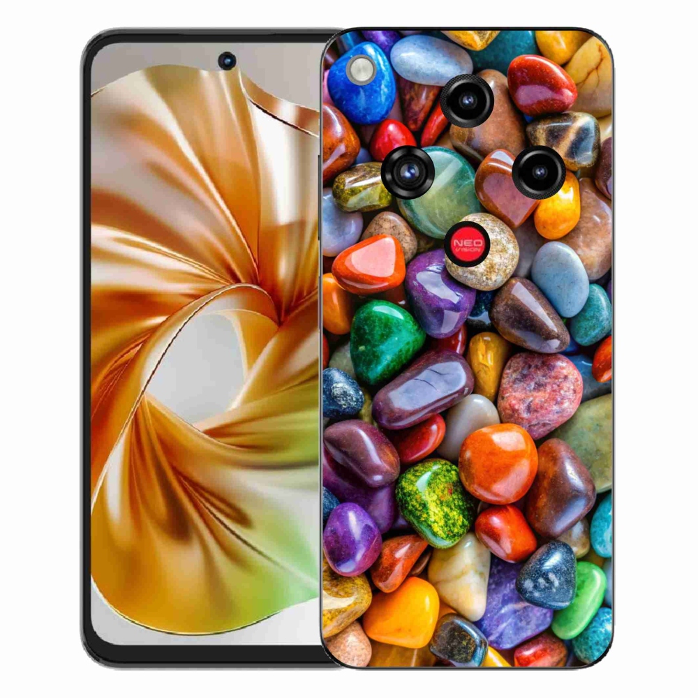 Gelový kryt mmCase na ZTE Nubia Focus 2 - barevné kamínky