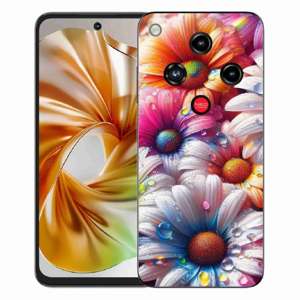 Gelový kryt mmCase na ZTE Nubia Focus 2 - barevné kopretiny