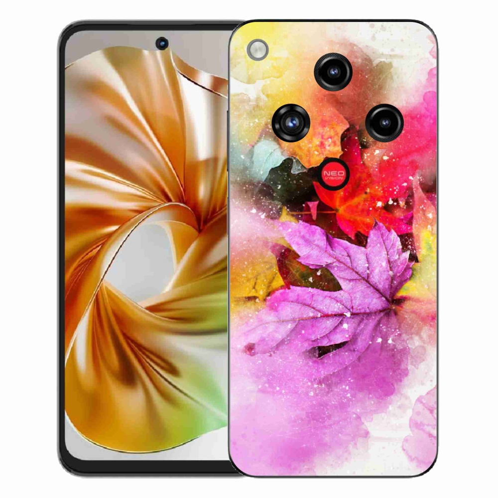 Gelový kryt mmCase na ZTE Nubia Focus 2 - barevné listy