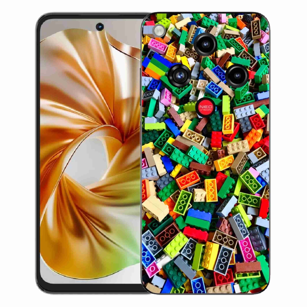 Gelový kryt mmCase na ZTE Nubia Focus 2 - barevné stavební kostky