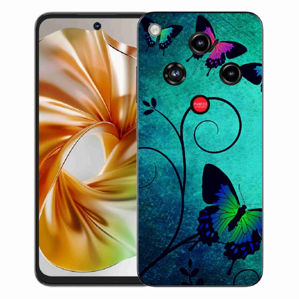 Gelový kryt mmCase na ZTE Nubia Focus 2 - barevní motýli