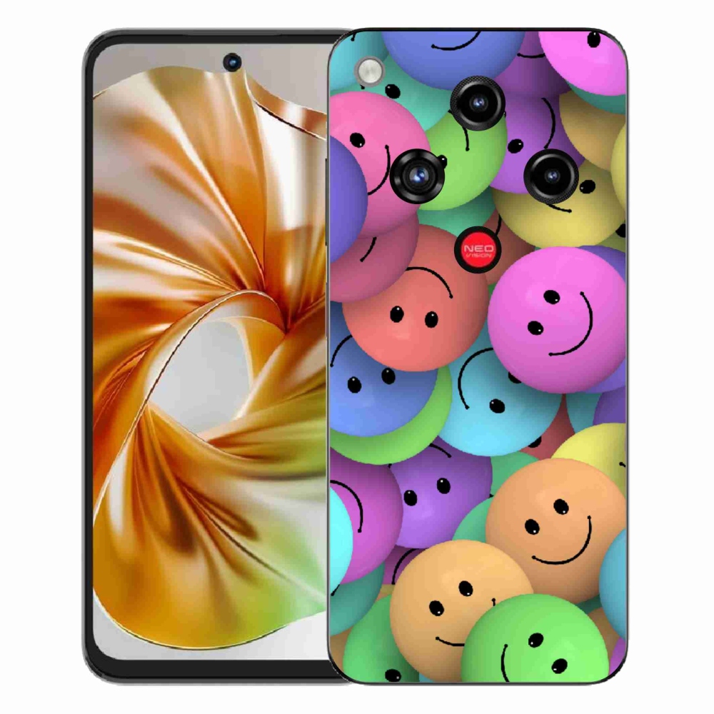Gelový kryt mmCase na ZTE Nubia Focus 2 - barevní smajlíci