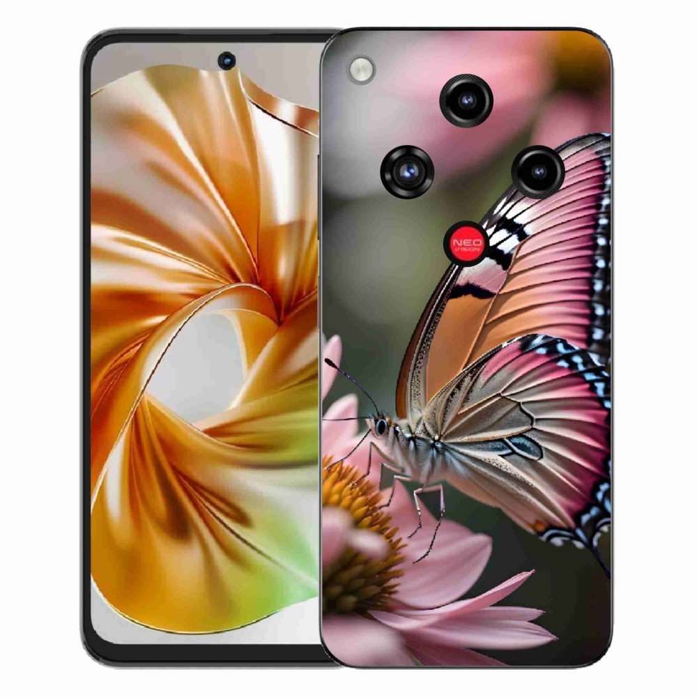 Gelový kryt mmCase na ZTE Nubia Focus 2 - barevný motýl
