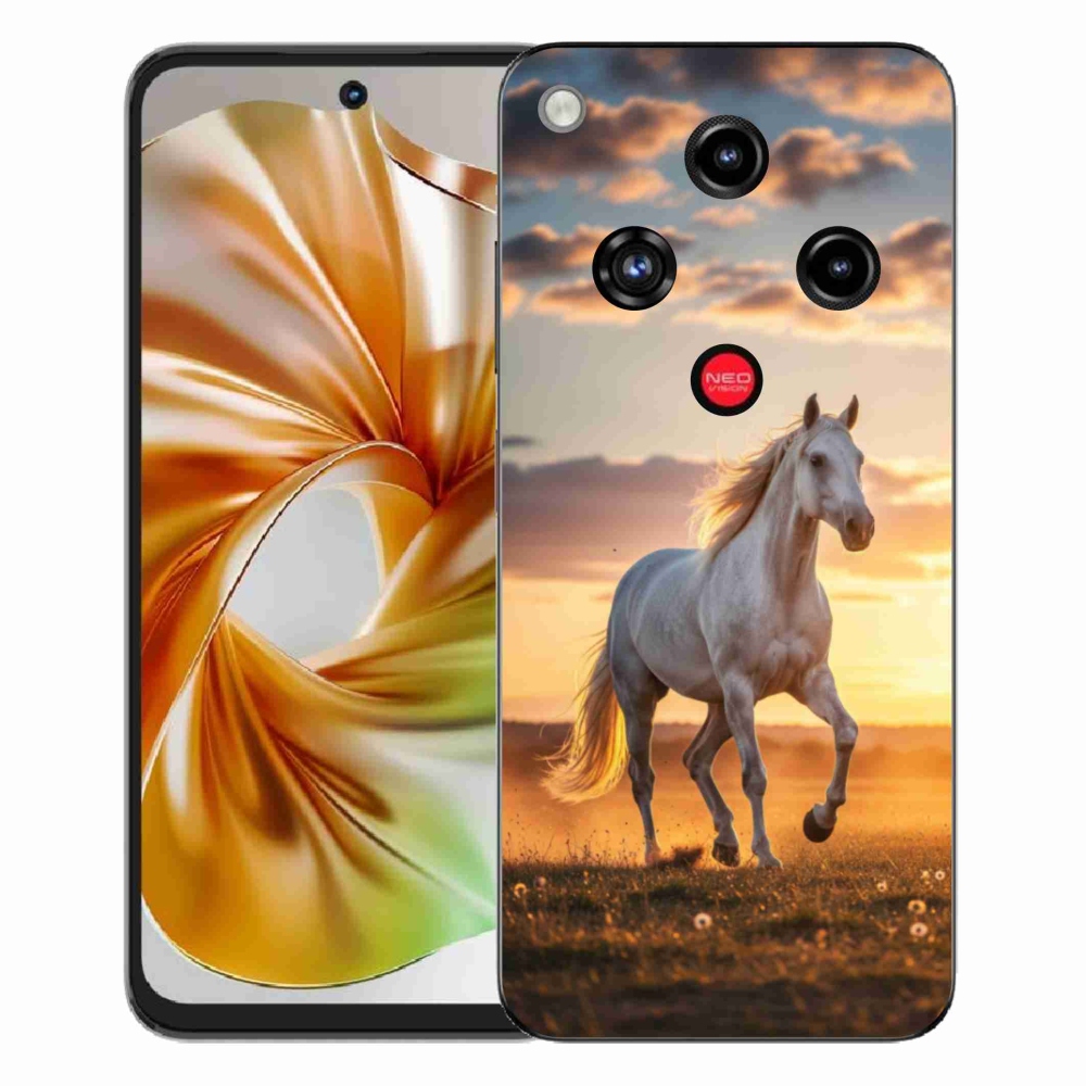 Gelový kryt mmCase na ZTE Nubia Focus 2 - běžící bílý kůň 2