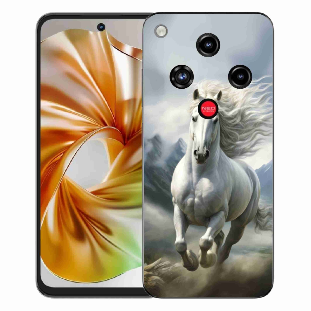 Gelový kryt mmCase na ZTE Nubia Focus 2 - běžící bílý kůň 3