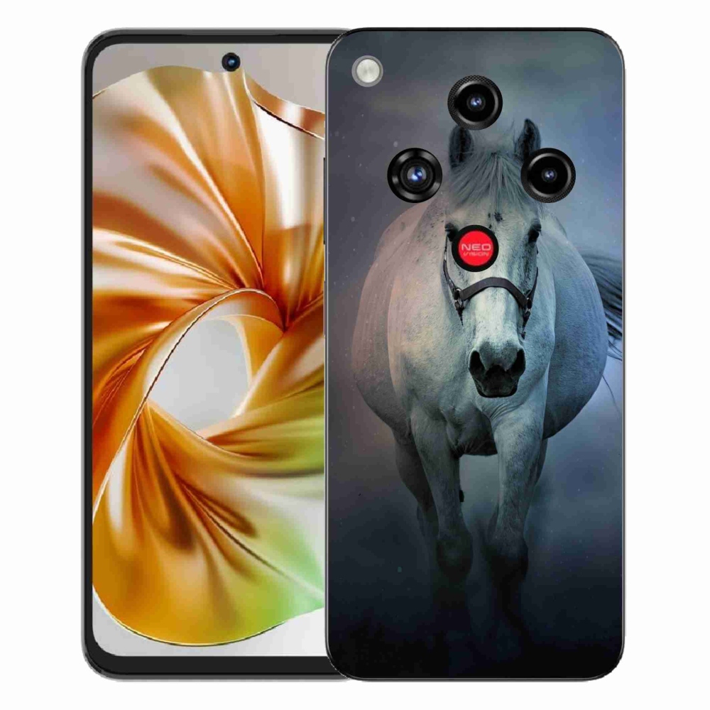 Gelový kryt mmCase na ZTE Nubia Focus 2 - běžící bílý kůň