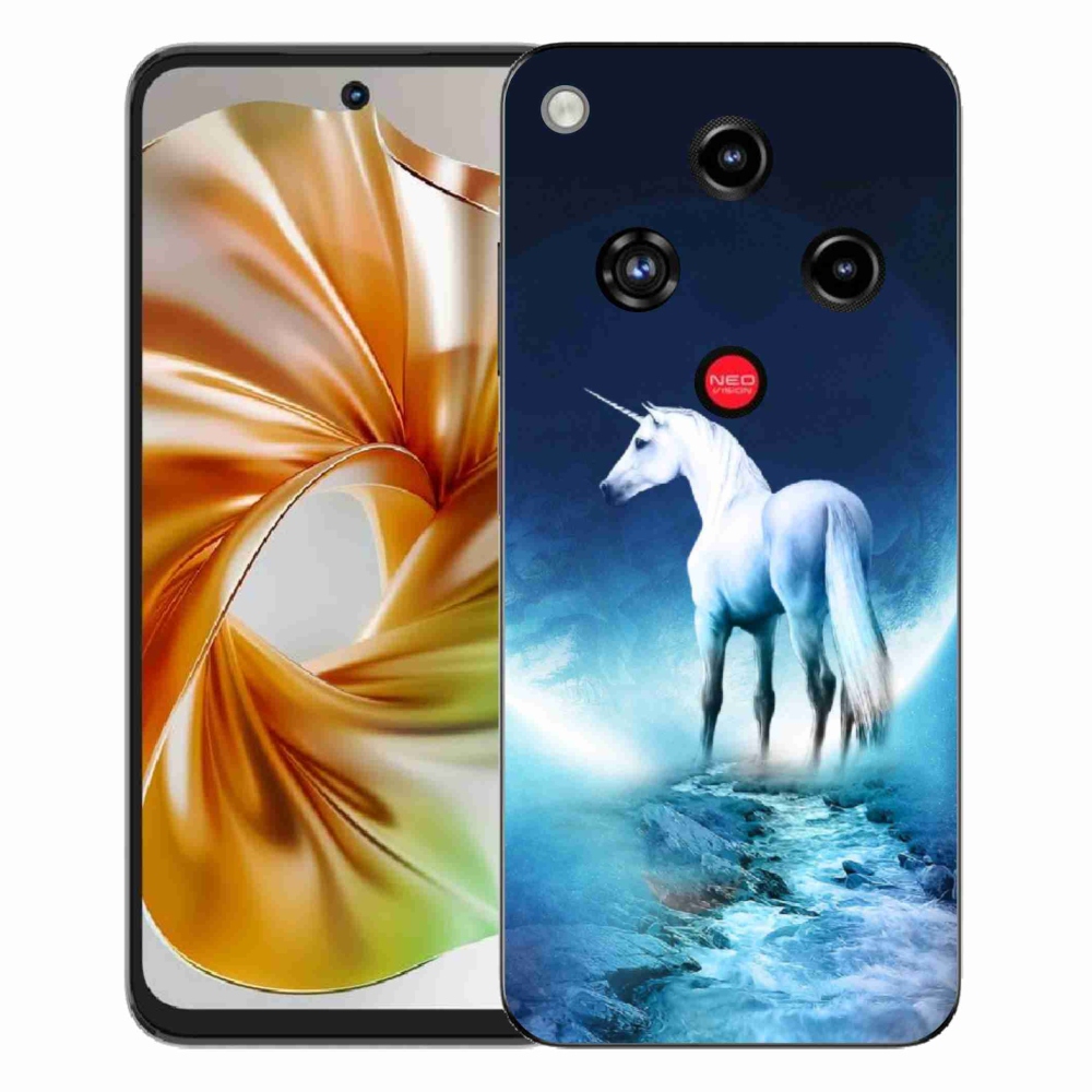 Gelový kryt mmCase na ZTE Nubia Focus 2 - bílý jednorožec