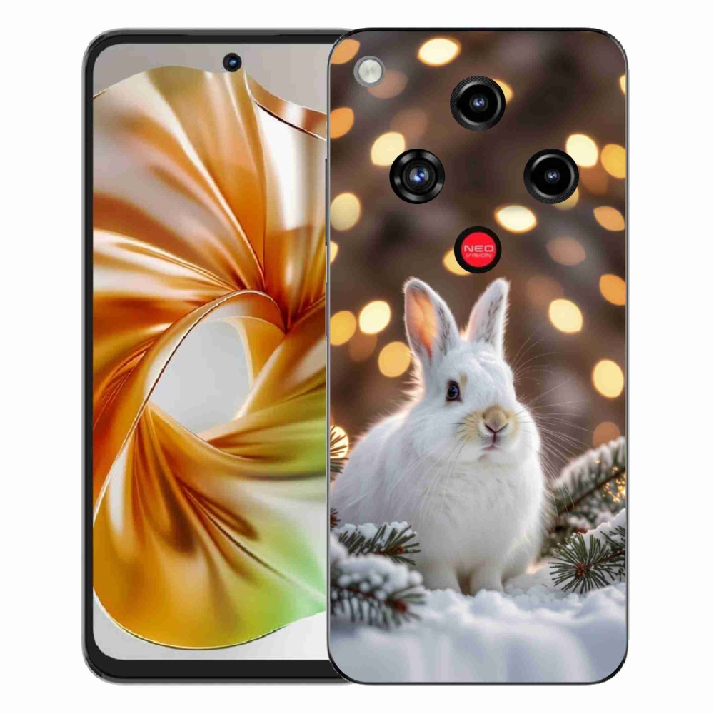 Gelový kryt mmCase na ZTE Nubia Focus 2 - bílý zajíc