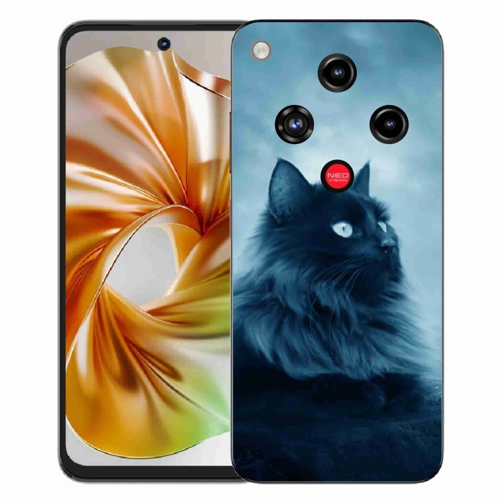 Gelový kryt mmCase na ZTE Nubia Focus 2 - černá kočka 1