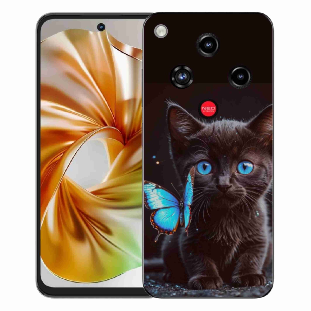 Gelový kryt mmCase na ZTE Nubia Focus 2 - černé kotě 3